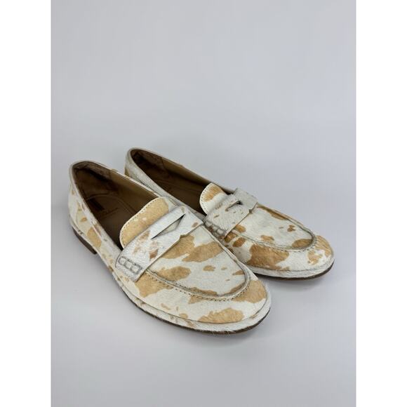 Sam Edelman Shoes - Sam Edelman Women’s Birch Penny Loafers 7.5 Ivory Brahma Calf Hair Cow Print